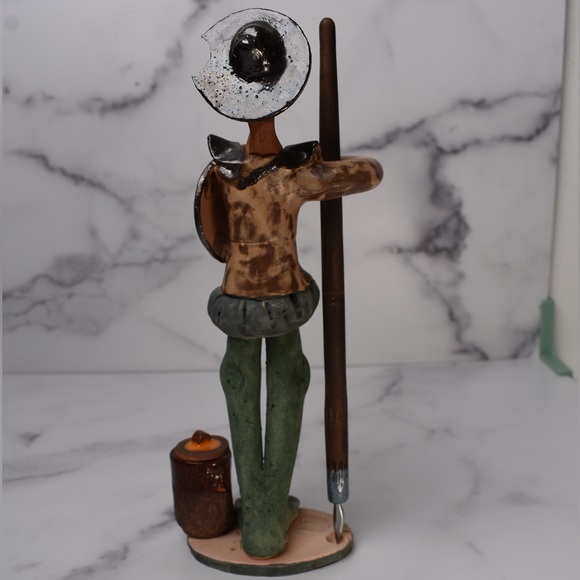 Rare Don Quixote Ceramic Statue With Pen and Ink Pot - Picture 9 of 10